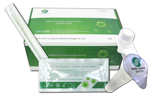 Green Spring Antigen-Schnelltest Box Inhalte