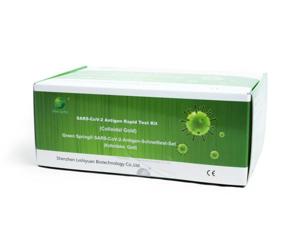 Green Spring Antigen-Schnelltest Box Inhalte